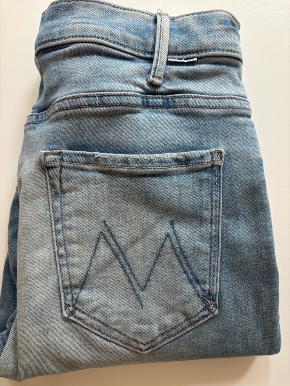 MOTHER The Hustler Ankle Fray Au Revoir sz 32 Jeans
